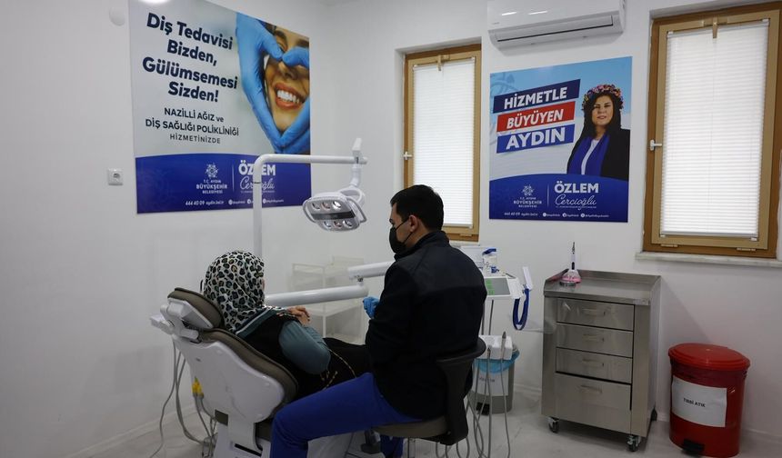 Nazilli Ağız ve Diş Sağlığı Polikliniği'ne vatandaşlardan yoğun ilgi
