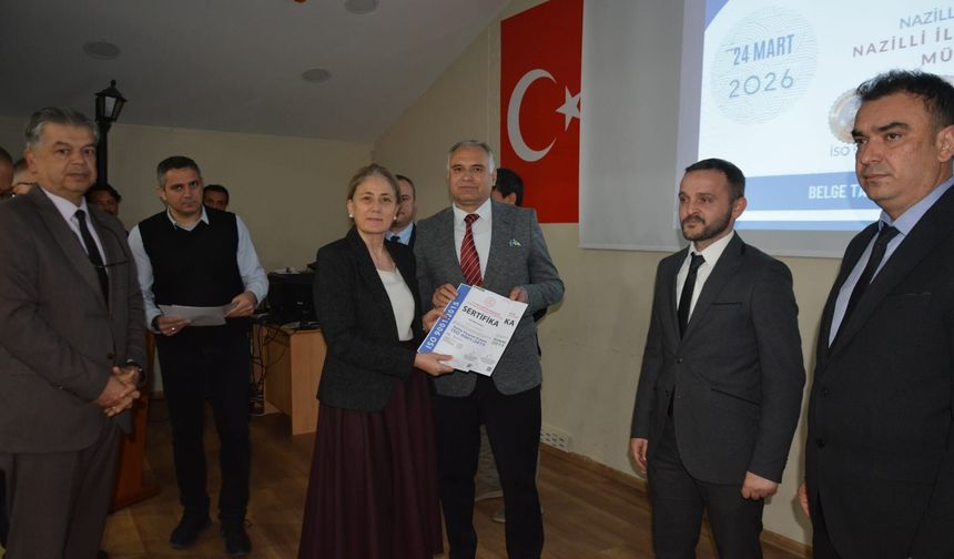 Nazilli’de projeleri ile dereceye giren okullar için ödül töreni düzenlendi