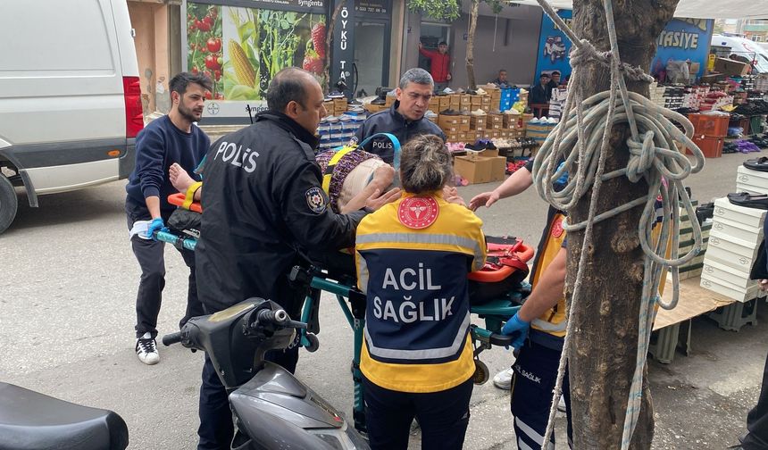 Ekipler yaşlı kadını kurtarmak için seferber oldu