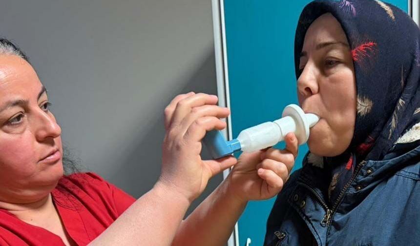 Nazilli'de vatandaşlara solunum testi yapıldı