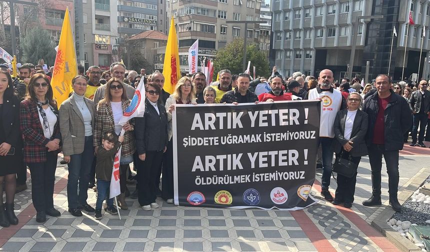 Nazilli’de eğitim sendikalarından okulda şiddete tepki