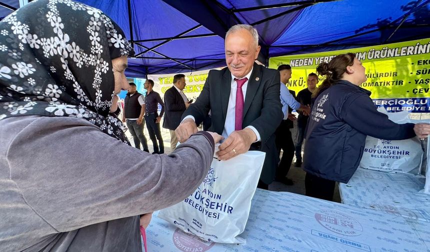 Başkan Çerçioğlu binlerce fideyi Sultanhisar ve Buharkent’te vatandaşlarla buluşturdu