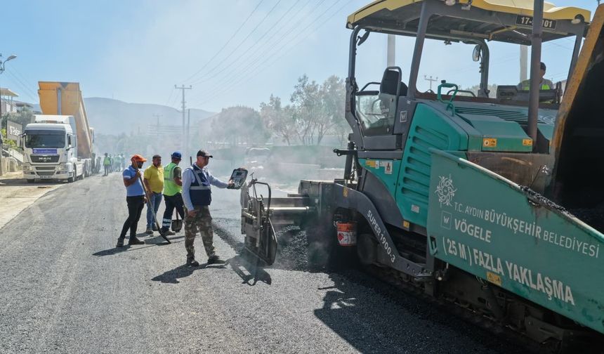 Başkan Çerçioğlu’nun çalışmaları ile Akbük yolu yenileniyor