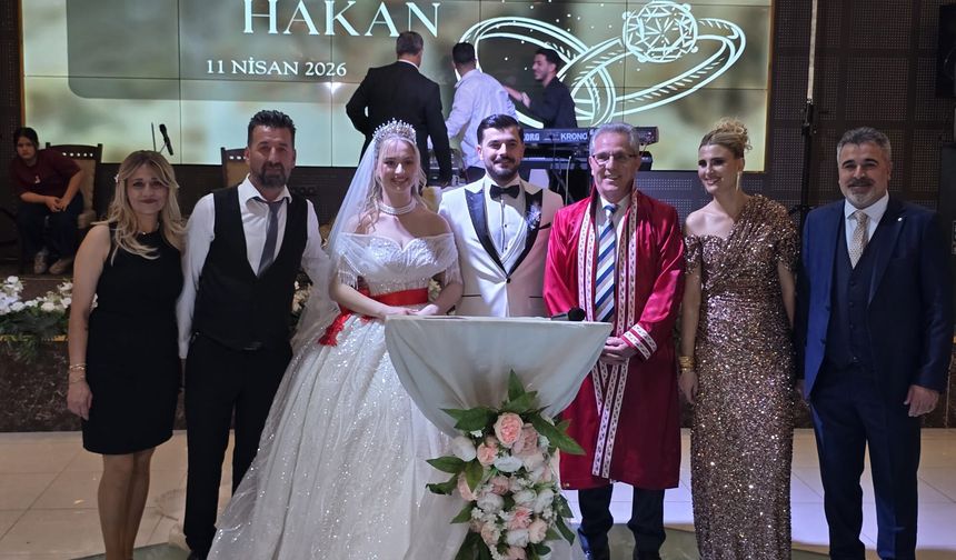 Nazilli’de görkemli düğün.. Hakan ile Yaren hayatlarını birleştirdi