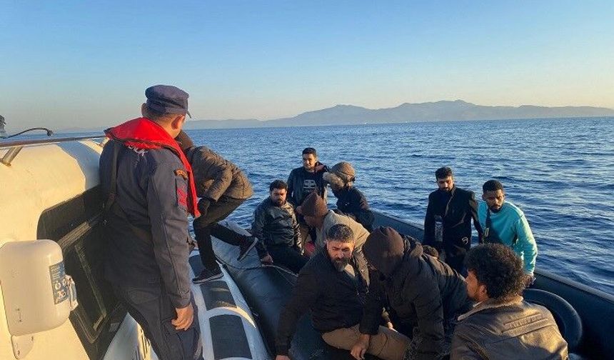Aydın’da 18 düzensiz göçmen kurtarıldı
