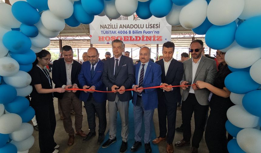 Nazilli'de bilim fuarında öğrenciler projelerini sergiledi