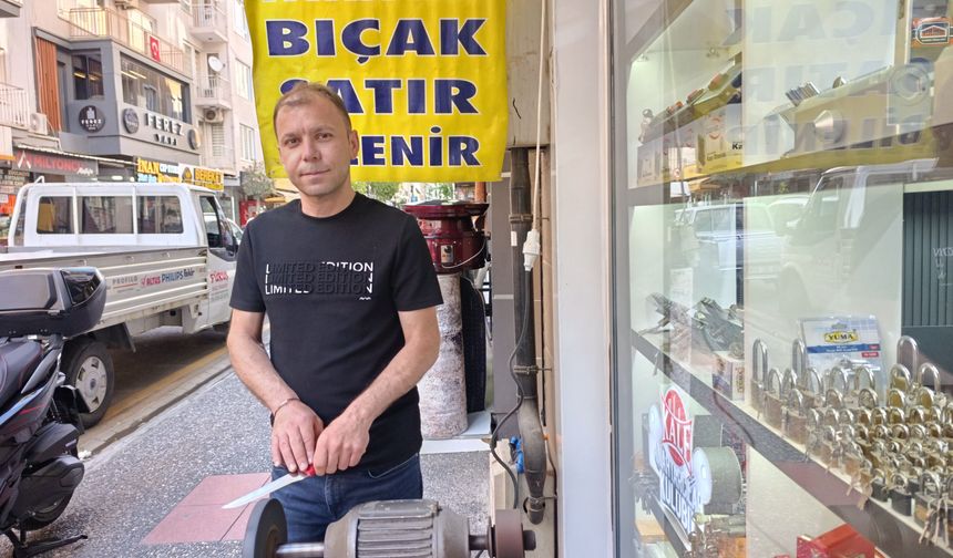Bıçak bileme ustalarının mesaisi sürüyor
