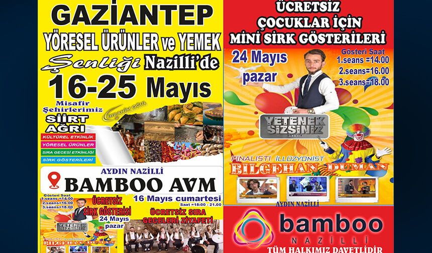 Gaziantep Yöresel Ürünler ve Yemek Şenliği Nazilli’de
