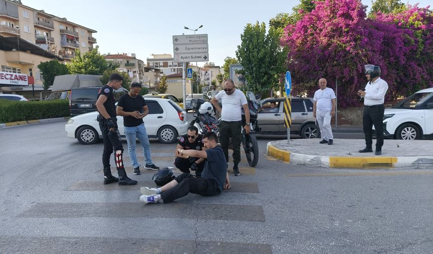 Otomobil ile çarpışan motosikletin sürücüsü yaralandı