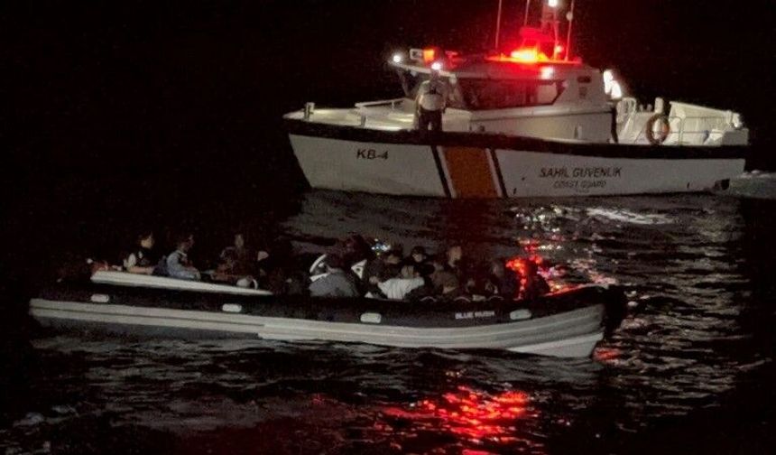 Aydın’da 32 düzensiz göçmen kurtarıldı