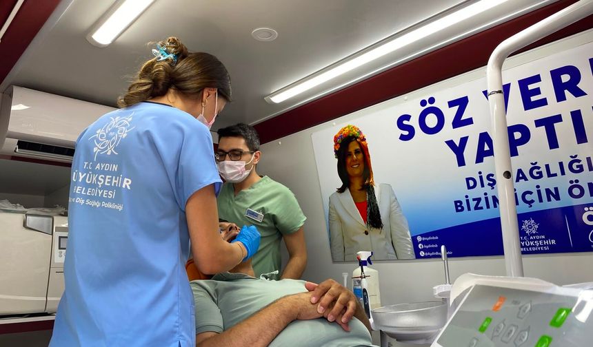 Başkan Çerçioğlu mobil ağız ve diş sağlığı hizmetlerini Bozdoğan’da vatandaşlarla buluşturdu