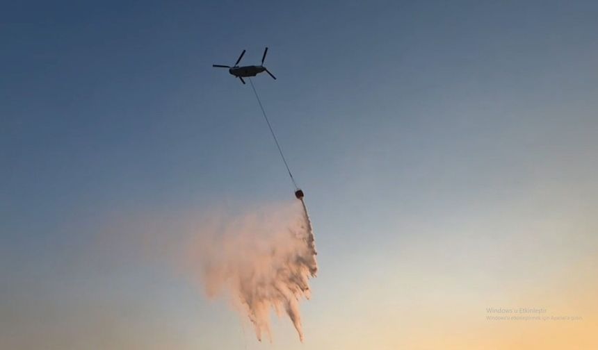 Türkiye'nin en büyük yangın söndürme helikopteri sahaya indi