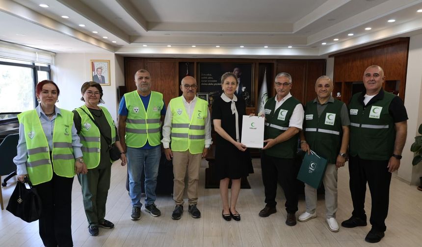 Nazilli'de Yeşilay yeniden sahaya indi.. Kaymakam Kan, Yeşilay heyetini ağırladı