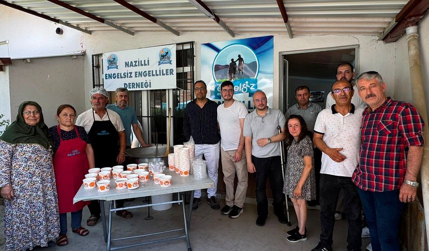 Nazilli Engelsiz Engelliler Derneği'nden bin kişilik aşure hayrı