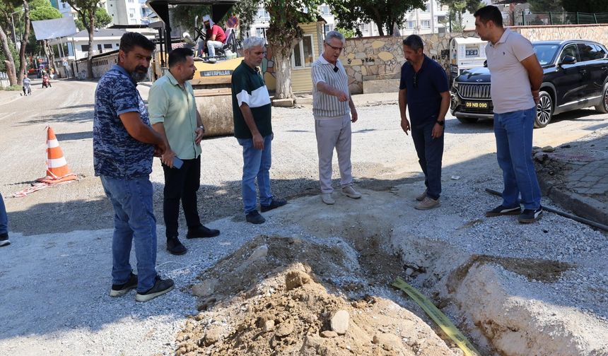 Nazilli Belediye Başkanı Tetik yol çalışmalarını yerinde inceledi