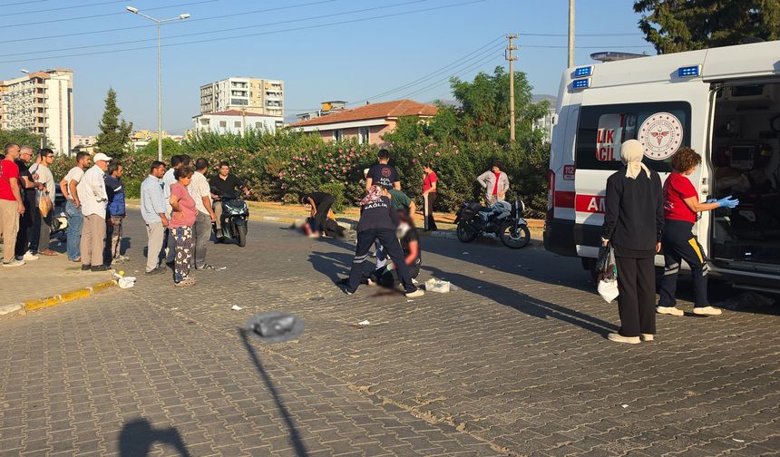 Nazilli'de motosikletler çarpıştı: 2 ağır yaralı