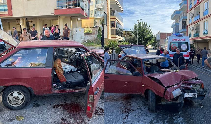 Aydın’da otomobil aydınlatma direğine çarptı: 2 yaralı