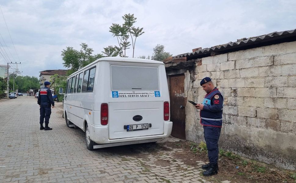 Sultanhisar'da okul servisleri denetendi