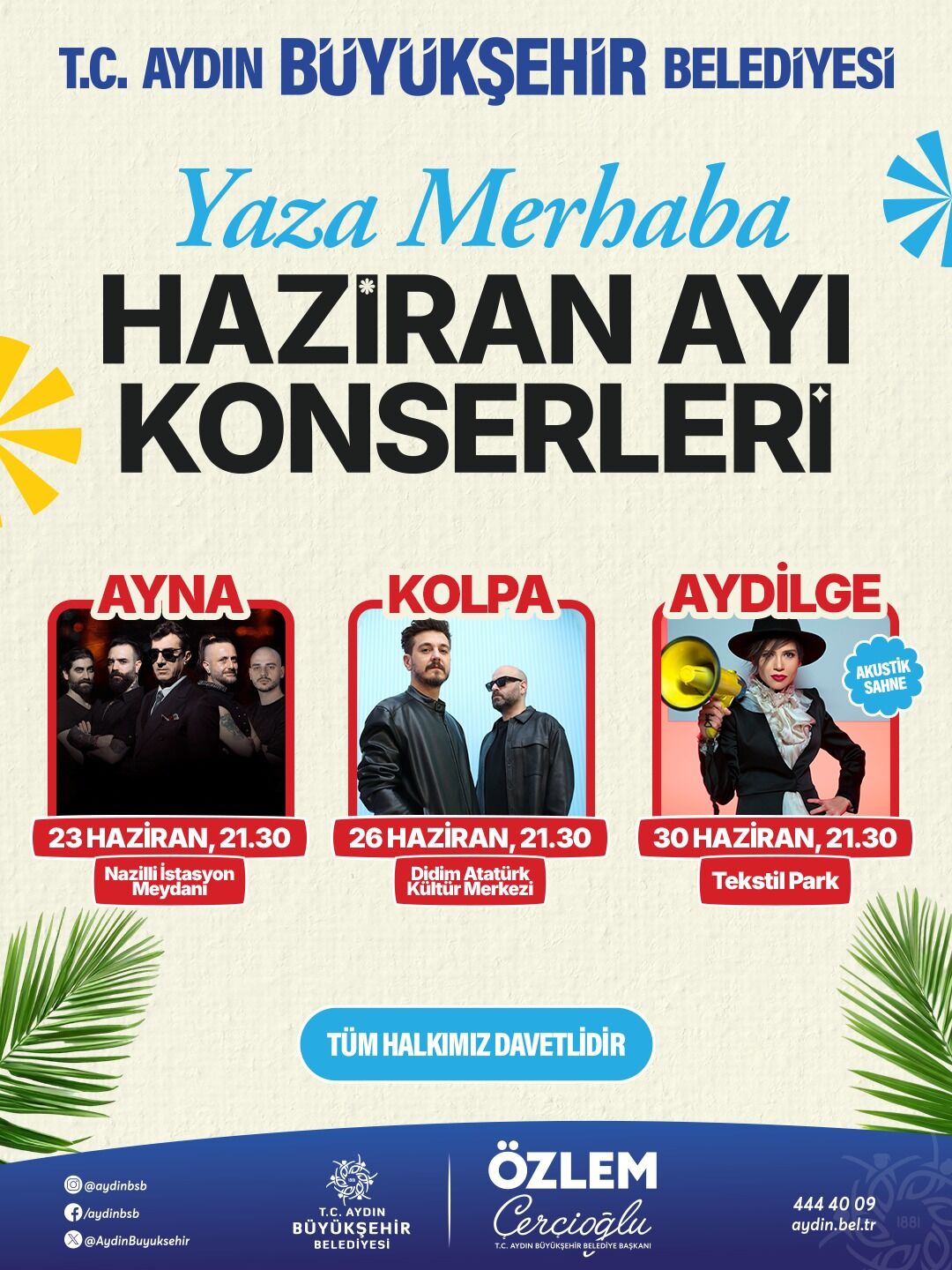 Başkan Çerçioğlu Yaza Merhaba Konserlerimize Tüm Vatandaşlarımızı Davet Ediyorum (1)